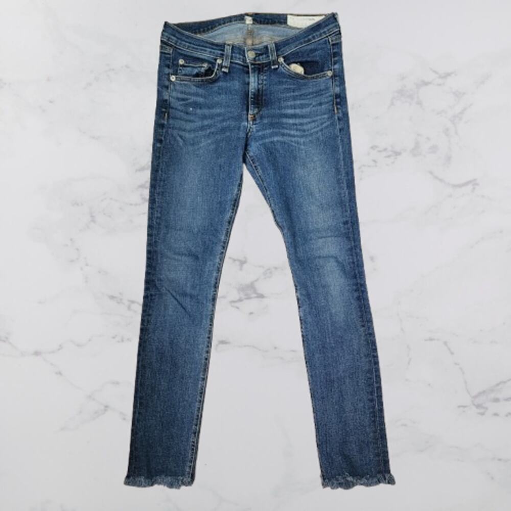 Rag & Bone Denim Capri Skinny Size 27 Raw Hem